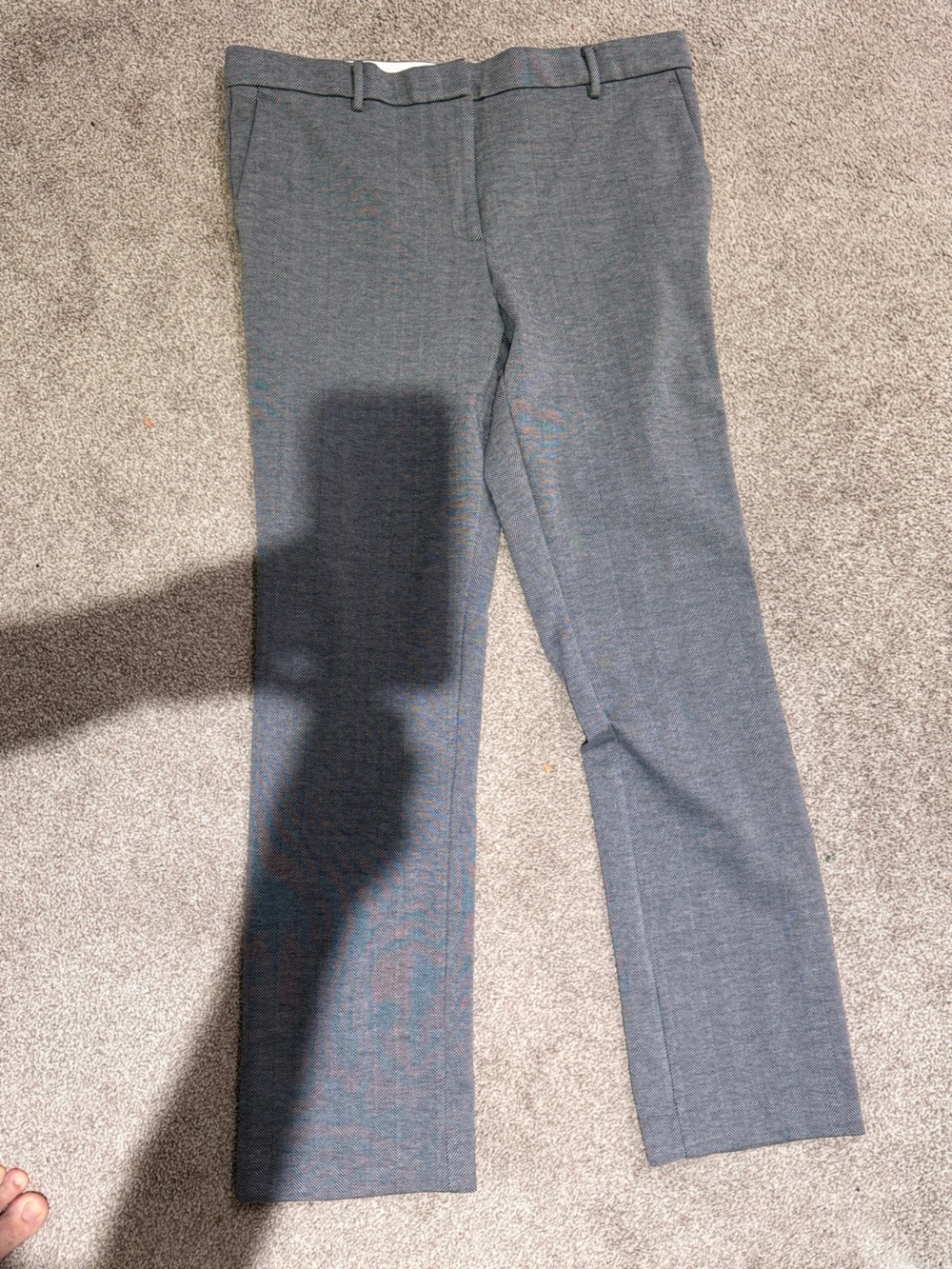 Ann Taylor Gray Dress Pants with Black Trim